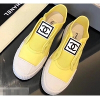 Top Quality Chanel Vintage CC Logo Sneakers S701012 Yellow 2019