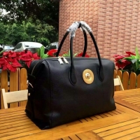 Discount Versace Large Boston Bags Original Leather V9122 Black