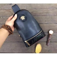 Hot Sell Promotion Versace Original Leather Bag V1907 Black