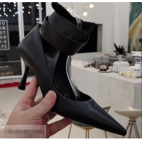 Best Price Balenciaga Heel 8cm Ankle Tie Pumps B713011 Black 2019