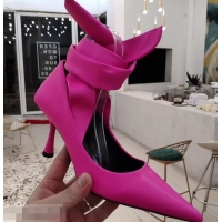 Affordable Price Balenciaga Heel 8cm Ankle Tie Pumps B713011 Fuchsia 2019