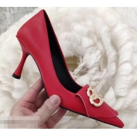  Super Quality Balenciaga Heel 8cm BB Fringe Pumps B713012 Red 2019