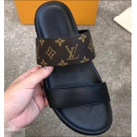 Duplicate Louis Vuitton Men's Double Strap Mules Monogram Canvas LV714022