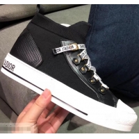 Hot Style Dior WALK'N'DIOR Mid-top Sneakers in Technical Knit Black CD714050