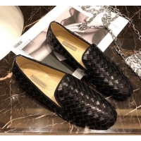 Custom Bottega Veneta Intrecciato Nappa Fiandra Slipper Loafers 525759 Black