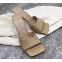 1:1 aaaaa Bottega Veneta Heel 9cm Square Sole Stretch Mules 525766 Beige 2019