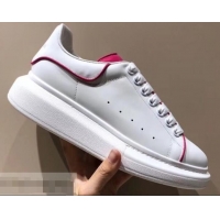 Lower Price Alexander McQueen Oversized Sneakers A716011 White/Fuchsia 2019