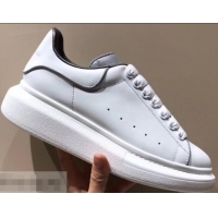 Classic Hot Alexander McQueen Oversized Sneakers A716011 White/Gray 2019