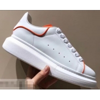 Lowest Price Alexander McQueen Oversized Sneakers A716011 White/Orange 2019