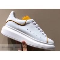 Top Grade Alexander McQueen Oversized Sneakers A716011 White/Turmeric 2019