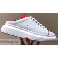 Best Price Alexander McQueen Oversized Open-back Sneakers A716012 White/Red