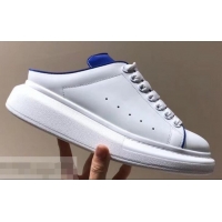 Perfect Alexander McQueen Oversized Open-back Sneakers A716012 White/Blue