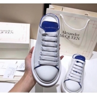 Charming Alexander McQueen Oversized Open-back Sneakers A716012 White/Turquoise 2019