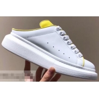 Purchase Alexander McQueen Oversized Open-back Sneakers A716012 White/Yellow 2019