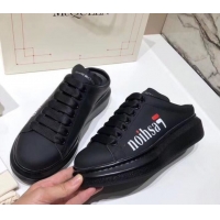 Well Crafted Alexander McQueen Oversized Open-back Sneakers A716012 Fashion Print Black 2019