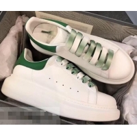 Best Quality Alexander McQueen Oversized Sneakers A716013 White/Green Laces 2019