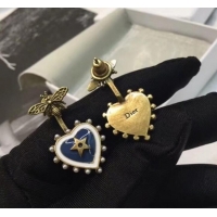 Purchase Dior L'Atelier du Cœur Earrings with Beads and Heart Pendant Blue J71703