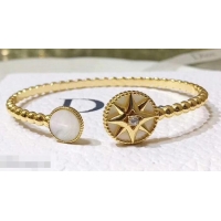 Durable Dior Rose des Vents Star Open Bracelet Gold J71725