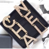 Unique Chanel Metal & Strass Earrings AB1440 2019 