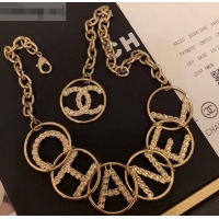 Grade Chanel Necklace AB0556 Gold 2019