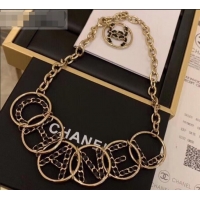 Purchase Chanel Necklace AB0556 Gold/Black 2019