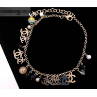 Sumptuous Chanel Metal & Glass Pearls Anklet AB0983 2019