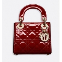 Reproduction Dior MINI LADY DIOR CALFSKIN BAG M0505O burgundy