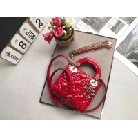 Cheapest Dior MINI LADY DIOR CALFSKIN BAG M0505O cherry red