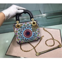 Best Grade MINI LADY DIOR EMBROIDERED BAG M0598CRMH