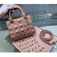 Recommended Dior Lady Original Silk Pink Bag 2369 Diamond Gold