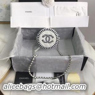 Crafted Chanel Original Clutch with Chain B81599 white