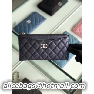 Fashion Chanel Calfskin Leather & Gold-Tone Metal A84107 black