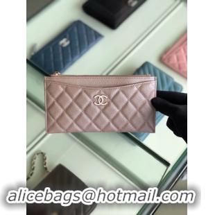 Durable Chanel Calfskin Leather & Gold-Tone Metal A84107 light pink