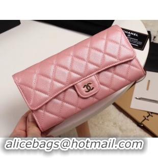 Hot Style Chanel Calfskin Leather & Gold-Tone Metal A80758 pink