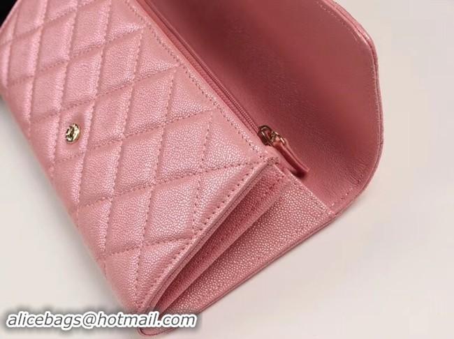 Hot Style Chanel Calfskin Leather & Gold-Tone Metal A80758 pink