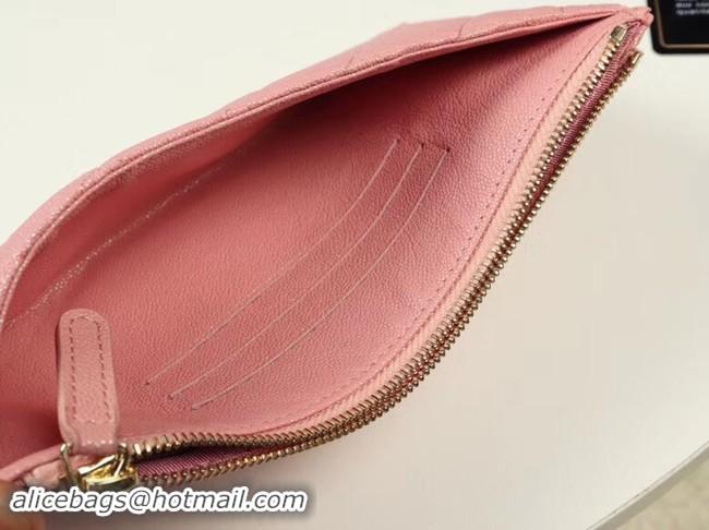 Chic Chanel Calfskin Leather & Gold-Tone Metal A84107 light pink