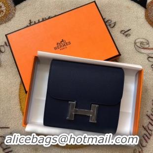 Good Product Hermes Constance Wallets espom leather H2297 Royal Blue