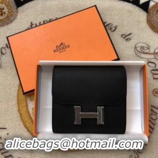 Top Design Hermes Constance Wallets espom leather H2297 black