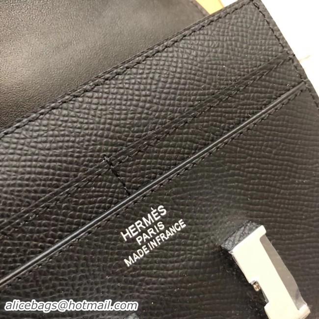 Top Design Hermes Constance Wallets espom leather H2297 black