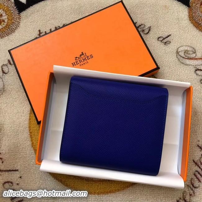 Good Quality Hermes Constance Wallets espom leather H2297 blue