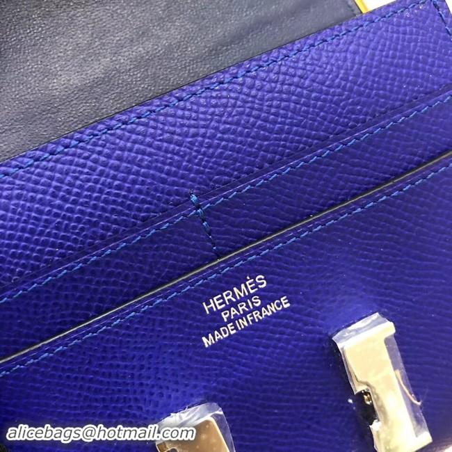 Good Quality Hermes Constance Wallets espom leather H2297 blue