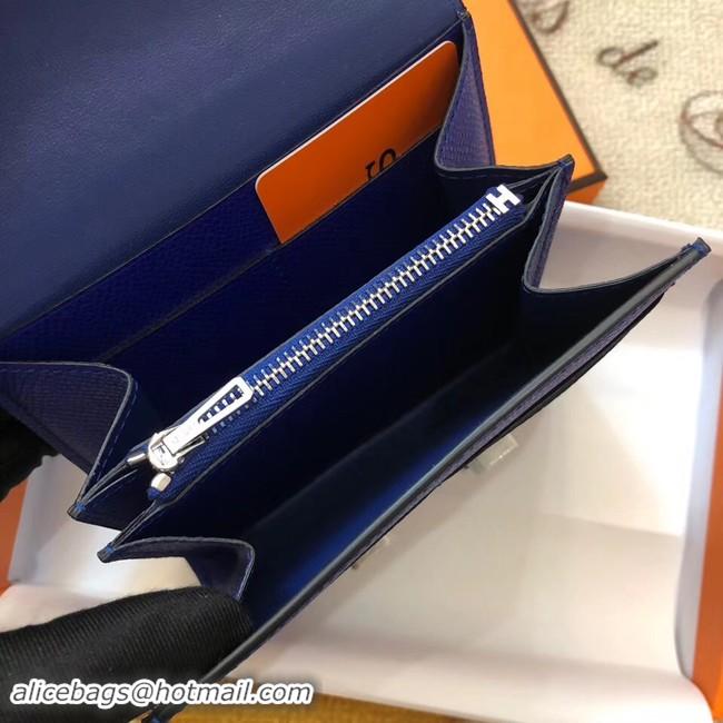 Good Quality Hermes Constance Wallets espom leather H2297 blue