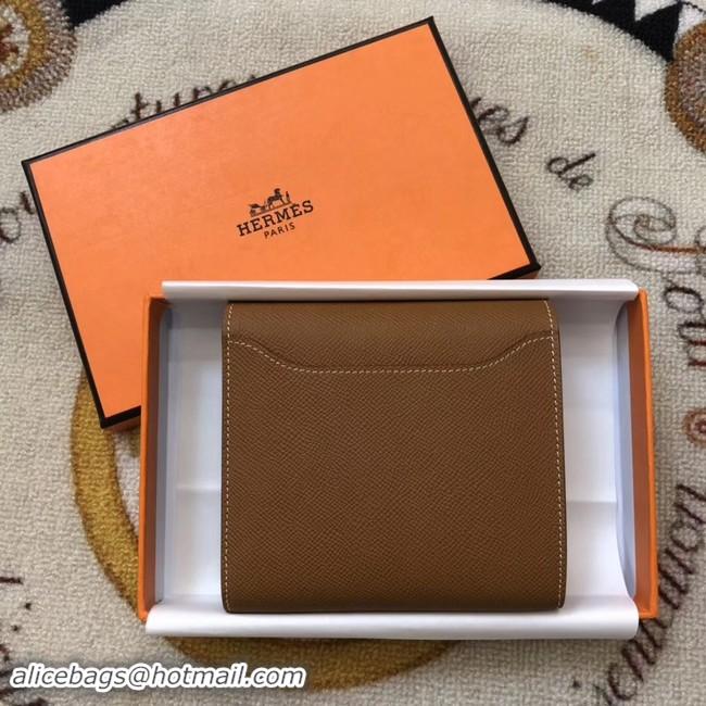 Best Price Hermes Constance Wallets espom leather H2297 brown