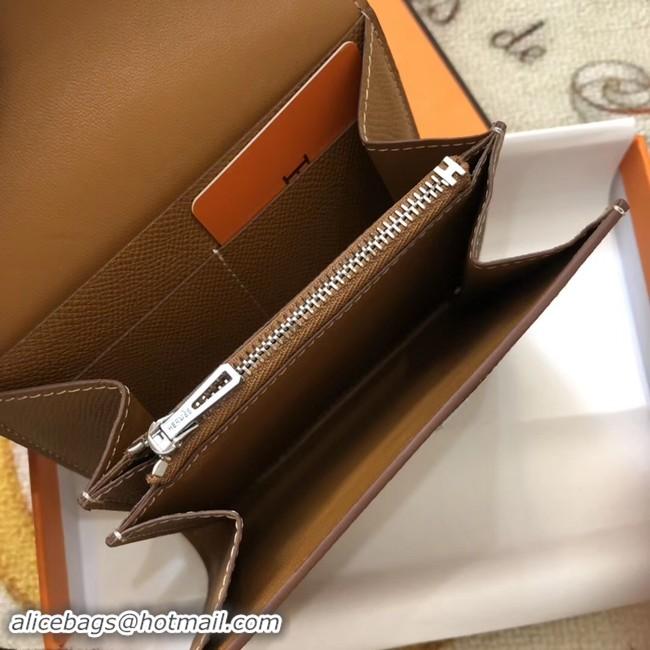 Best Price Hermes Constance Wallets espom leather H2297 brown