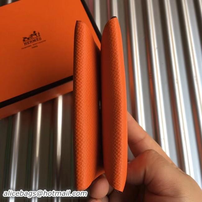 Purchase Hermes Bastia Epsom card case H0369 orange