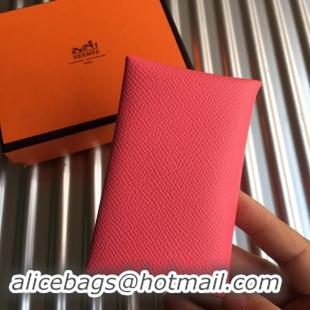 Unique Style Hermes Bastia Epsom card case H0369 Watermelon Red