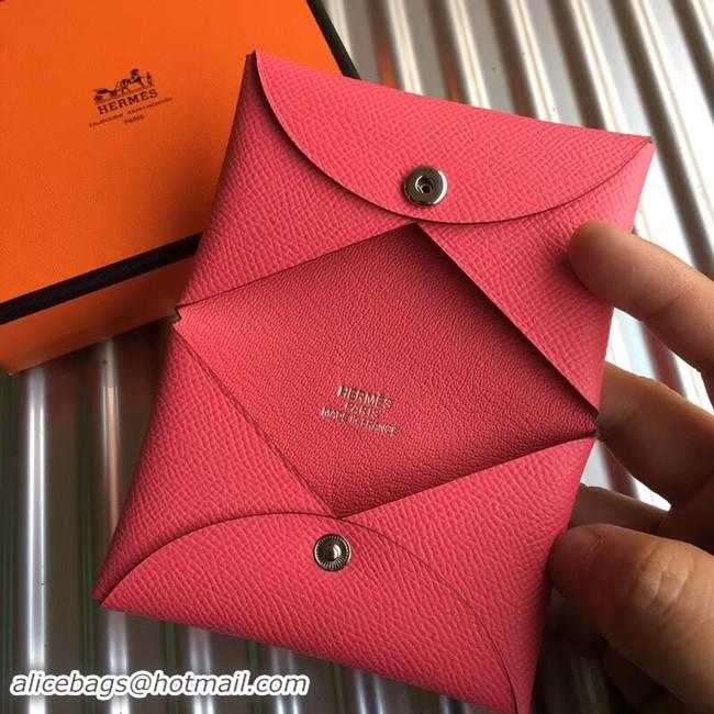 Unique Style Hermes Bastia Epsom card case H0369 Watermelon Red