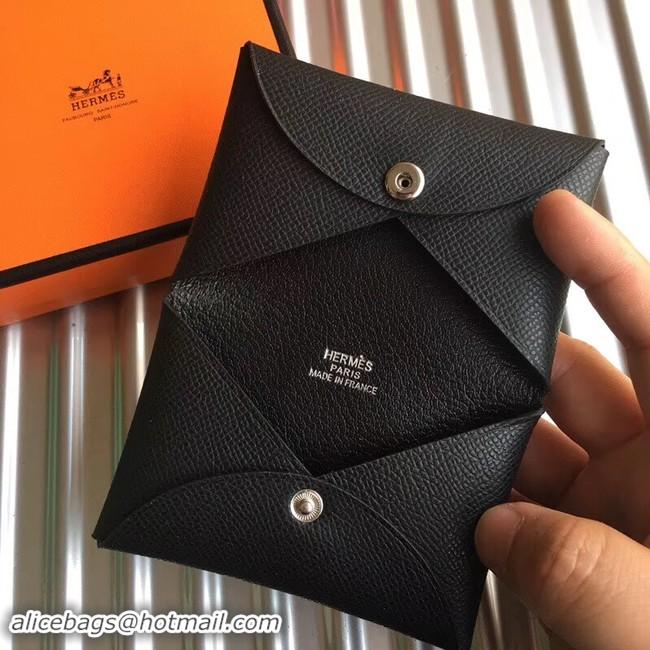 Best Grade Hermes Bastia Epsom card case H0369 black