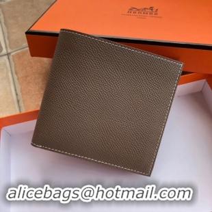 Best Quality Hermes espom leather Wallet H2296 grey