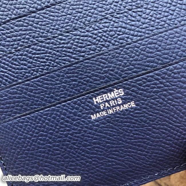 Trendy Design Hermes espom leather Wallet H2296 blue